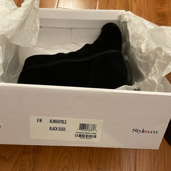 3 for $25!‎ Style & Co Suede Leather Black Boots size 8 - Picture 12 of 12
